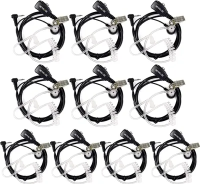 Produktbild von Retevis T001 Funkgeräte Headset Kompatibel mit Walkie Talkie Retevis RT45 Motorola TLKR T92 H2O T82 Extreme T62 T80 Extreme Headset mit Mikrofon 1 Pin 2.5mm Kopfhörer(10 STK.)