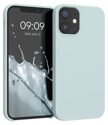 Produktbild von kwmobile Handyhülle für iPhone 12 mini Hülle, für iPhone 12 mini Case - Hülle Silikon - kabelloses Laden - Cool Mint