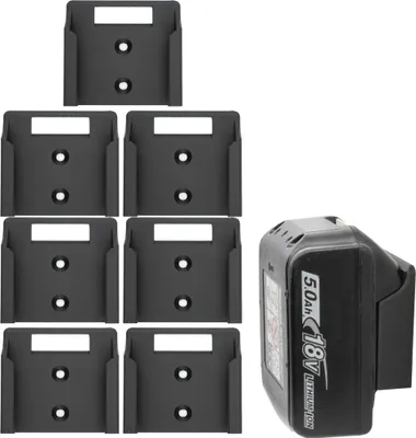Produktbild von 7x Akku Halter für Makita Halterung Halter Wandhalter Wandhalterung 14,4V / 18V
