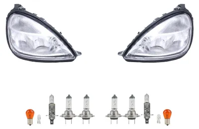 Produktbild von Scheinwerfer Set links & rechts Leuchtmittel passend für Mercedes W168 A-Klasse Johns