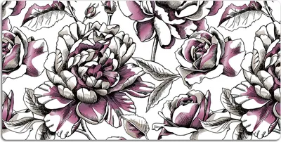 Produktbild von Schreibtischmatte Tischunterlage 90x45 cm Mauspad - Rosen