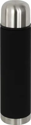 Produktbild von Thermoflasche 0,5L, Thermokanne mit Druckknopfsystem, verschiedene Farben hellgrau
