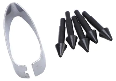 Image de Lot de 5 pointes de stylet noires 4096 à haute sensibilité à la pression, avec pince