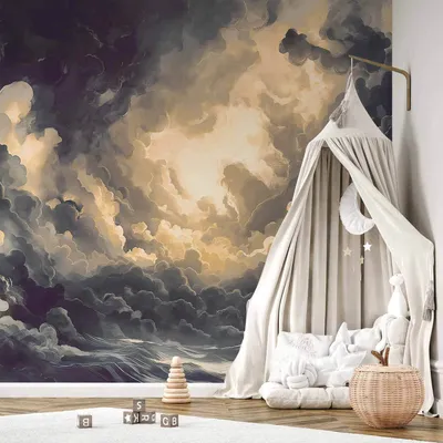 Produktbild von Vlies Fototapete - Epic Light Play: The Sun Battling for Dominance Over the Clouds 200x140 cm Muster b-H-10054-a-a