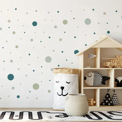 Produktbild von Muralo Wandtatto Wandsticker bunte PUNKTE Tupfen Muster Wanddeko Aufkleber 60x30cm