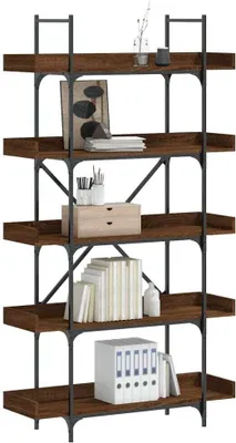 Produktbild von vidaXL Knihovna 5 polic hnědý dubový vzhled 100x33x180,5 cm