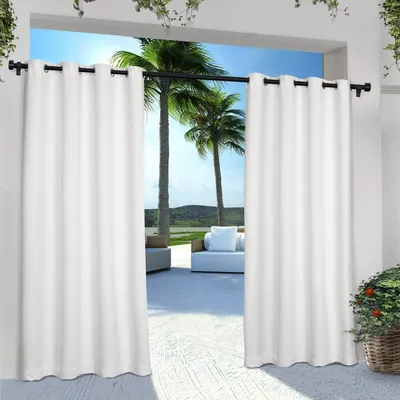 Produktbild von 2er-Set Outdoor Vorhang Gardinen Verdunkelungsvorhang Blickdicht, Garten Patio Balkon Wasserdicht Sonnenschutz & Sichtschutz Outdoorvorhäng (132*275cm, Weiß)
