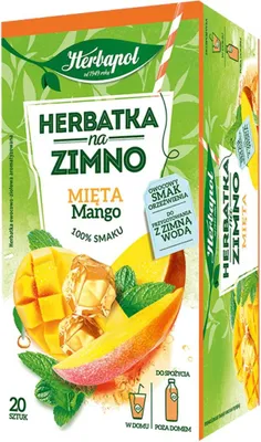 Zdjęcie produktu dla Herbata Cold Tea Mięta Mango Herbapol 20 torebek
