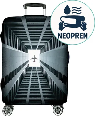 Produktbild von Kofferhülle 27-31 Zoll, Reise-Koffer Hülle Abdeckung Neopren, elastisch und waschbar, Kofferschutzhülle, Kofferbezug, Groß L (H66-76 x W48-56 x D29-33 cm) Flight [083]