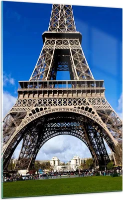 Produktbild von Bilder auf glas - Einteilig - Turm Paris Eiffle - 70x100cm - Glasbilder - Wandbilder - Bilder - zum Aufhängen bereit - Wanddekoration aus Glas - Glas Bilder - Wandbild auf Glas - GPA70x100-0154