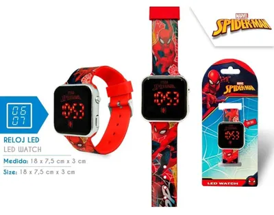 Produktbild von Spiderman LED Kinder Armbanduhr
