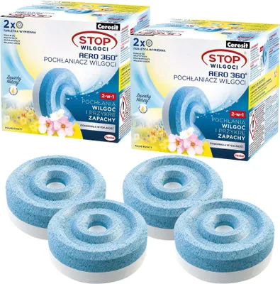 Obrázek produktu pro Ceresit Absorbér vlhkosti Aero 360 4x450g Sada náplní pro polní květiny