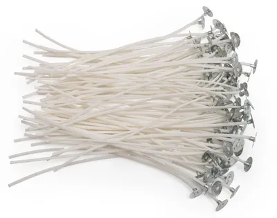 Image de Mèches en coton avec plaque 35N, 16 cm, 100 pièces