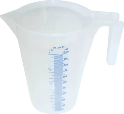 Produktbild von Wilpeg Kunststoffbecher - Messbecher, Maßbecher - Skalierung bis 1 Liter