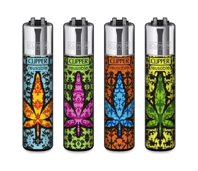 Produktbild von Clipper Feuerzeuge 4er Set Baroque Grass
