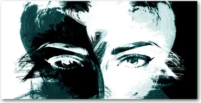 Produktbild von Tulup Glas-Bild -140x70- Wandkunst Dekorative Wand für Küche & Wohnzimmer - Kunst: modern & klassisch - Abstrakte Frau - Schwarzweiß