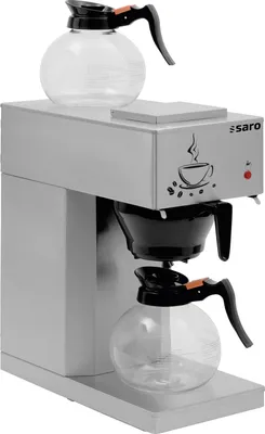 Produktbild von Saro Model ECO Doppel-Filterkaffeemaschine, Edelstahlgehäuse, 2 Glaskannen, 12 Tassen