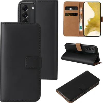 Produktbild von Handy Hülle für Samsung Galaxy S22 Klapphülle Bookcase Flip Cover Handy Tasche Etui Farbe: Schwarz
