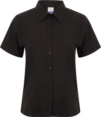 Produktbild von Henbury - Formelles Hemd für Damen kurzärmlig PC7222 (S) (Schwarz)