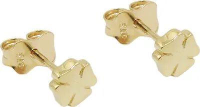 Produktbild von Paar Stecker Ohrstecker mit Glückssymbol Kleeblatt Kleeblätter 375 Gold Gelbgold