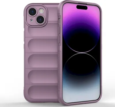 Produktbild von Mobigear Bumpy iPhone 15 Plus Hülle Flexibles TPU Backcover - Lila