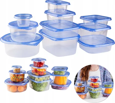 Zdjęcie produktu dla SuperButelki - Zestaw pojemników MULTIBOX, 52 sztuk, 120ml, 280ml, 700ml, 750ml, 950ml, 1l. . 1,9l, organizery z pokrywkami, na żywność