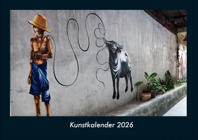 Zdjęcie produktu dla Art Calendar 2026 Photo Calendar - format poziomy DIN A4, kalendarz miesięczny z motywami zdjęciowymi z różnych motywów, grafik i rysunków