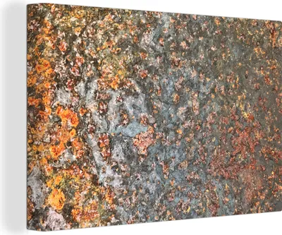 Obrázek produktu pro OneMillionCanvasses® - Obrazy na plátně - 140x90 cm, Rez - Kov - Vintage - Šedá - Abstraktní, Nástěnné umění Tisk Nástěnná dekorace - Fotografie na plátně - Obraz na dřevěném rámu