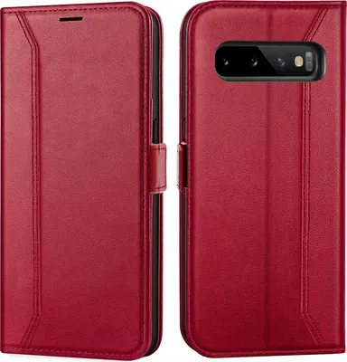 Immagine prodotto di Custodia per cellulare per Samsung Galaxy S10 cover flip case pieghevole cover protettiva, rosso