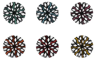 6er-Set Fruchtbord, Steinzeug, Ø 20,5 cm, Höhe 2,5 cm