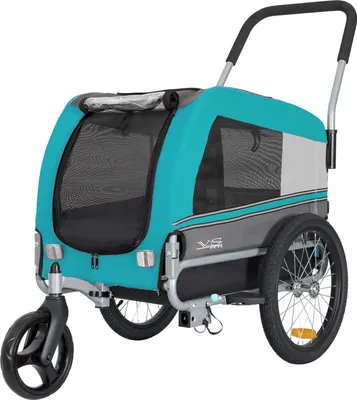 Produktbild von Tiggo VS Pets M Hundefahrradanhänger + Jogger 2 in 1 Hundeanhänger Hundetransporter Fahrradanhänger