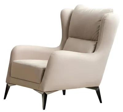 Produktbild von Bergère Modern Weiß Designer-Bergère Stoff Minimalismus Holz Sessel