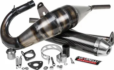Zdjęcie produktu dla Układ wydechowy Giannelli Enduro z homologacją, carbon do Derbi Senda 2000 / DRD / Gilera RCR / SMT
