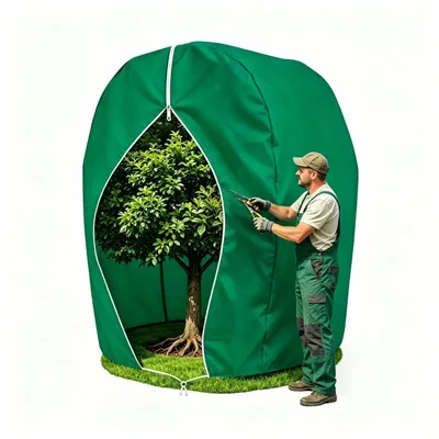 Immagine prodotto di Copertura protettiva per piante, 250x360 cm, verde, riutilizzabile, traspirante, resistente allo strappo, con cordoncino