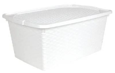 Produktbild von Aufbewahrungsbox 40 L Rattanoptik Dekobox Aufbewahrungskiste Allzweckbox Kiste