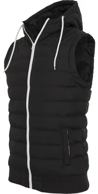 Produktbild von Urban Classics Small Bubbled Hooded Vest, Größe: M; Farbe: Black/White