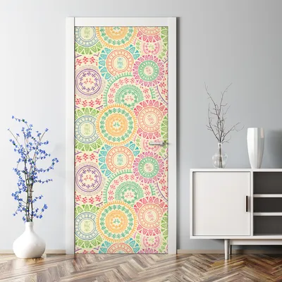 Produktbild von Dekorative Aufkleber Tür Deko selbstklebend Türtato Türposter Marokkanisch Pastell 85 x 200 cm