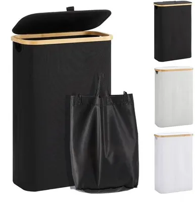 Produktbild von Bamboehaushaltscontainer 48 Liter - Opvougbare Hängehaushaltscontainer - 40 x 20 x 60 cm - Hängebehälter