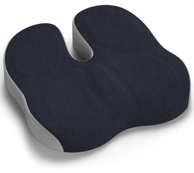 Produktbild von Orthopädisches Sitzkissen, ergonomisches Sitzkissen für Bürostühle, Steißbeinkissen zur Entlastung, bequemes Stuhlkissen, Sitzkissen für Auto und Büro – Dunkelgrau