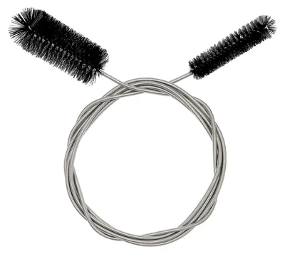 Immagine prodotto di Spazzola per la pulizia a doppia testina - Flessibile - 200 cm - Nero - Per lavandini e tubi