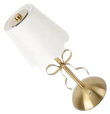 Obrázek produktu pro Stolní lampa s látkovým stínidlem, bezdrátová nabíjecí lampička s dotykovým ovládáním pro ložnici nebo obývací pokoj, s LED světlem s regulovatelnou intenzitou