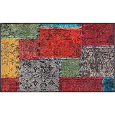 Produktbild von Kleen-Tex wash+dry Fußmatte 75 x 120 cm bunt "Vintage Patches" 083122