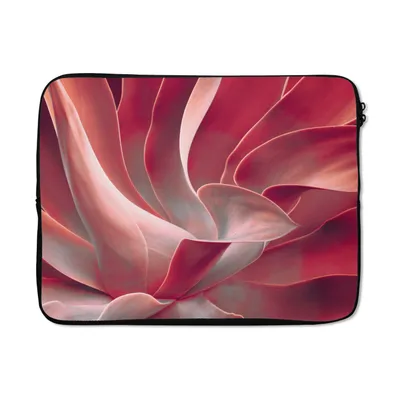 Produktbild von MuchoWow® Laptop Hülle 15 Zoll Stilleben - Blätter - Pflanze - Rosa Laptoptasche - Laptoptasche - Sleeve - Rundum-Schutz