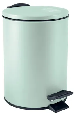 Productafbeelding van Spirella Vuilnisemmer Cannes - mintgroen - 3 liter - metaal - 17 x 25 cm