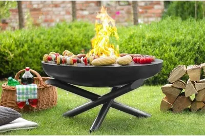 Image de Plaque de cuisson pour braséro en acier 98 cm avec 4 anses
