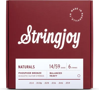 Produktbild von Stringjoy NB1459 Akustikgitarrensaiten NATURALS Phosphor Bronze 14-59