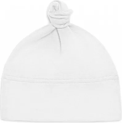 Produktbild von Babybugz BZ15 | Baby 1 Knot Hat - Babymütze - 100% Baumwolle - Farbe: White - Größe: One Size