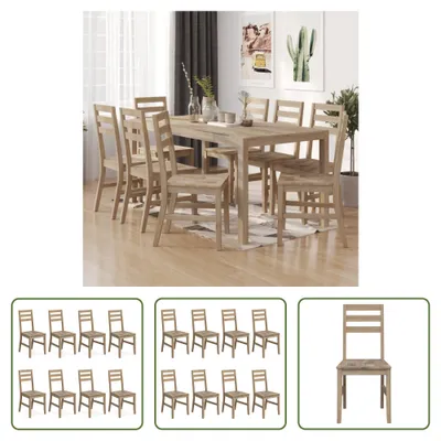 Immagine prodotto di The Living Store Sedie da pranzo 8 pz. Legno massiccio di acacia
