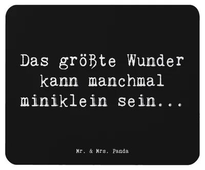 Produktbild von Mr. & Mrs. Panda Mouse Pad Spruch Wunder Entdecken - Schwarz - Geschenk, kleine Freuden, Inspiration, Magische Momente, Magie, Mauspad, Stimmung, Mousepad, pc, Zitat