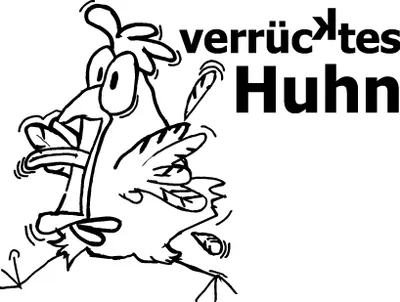 Produktbild von verruecktes Huhn, verrücktes Huhn, KFZ-Aufkleber, lustiger Autoaufkleber